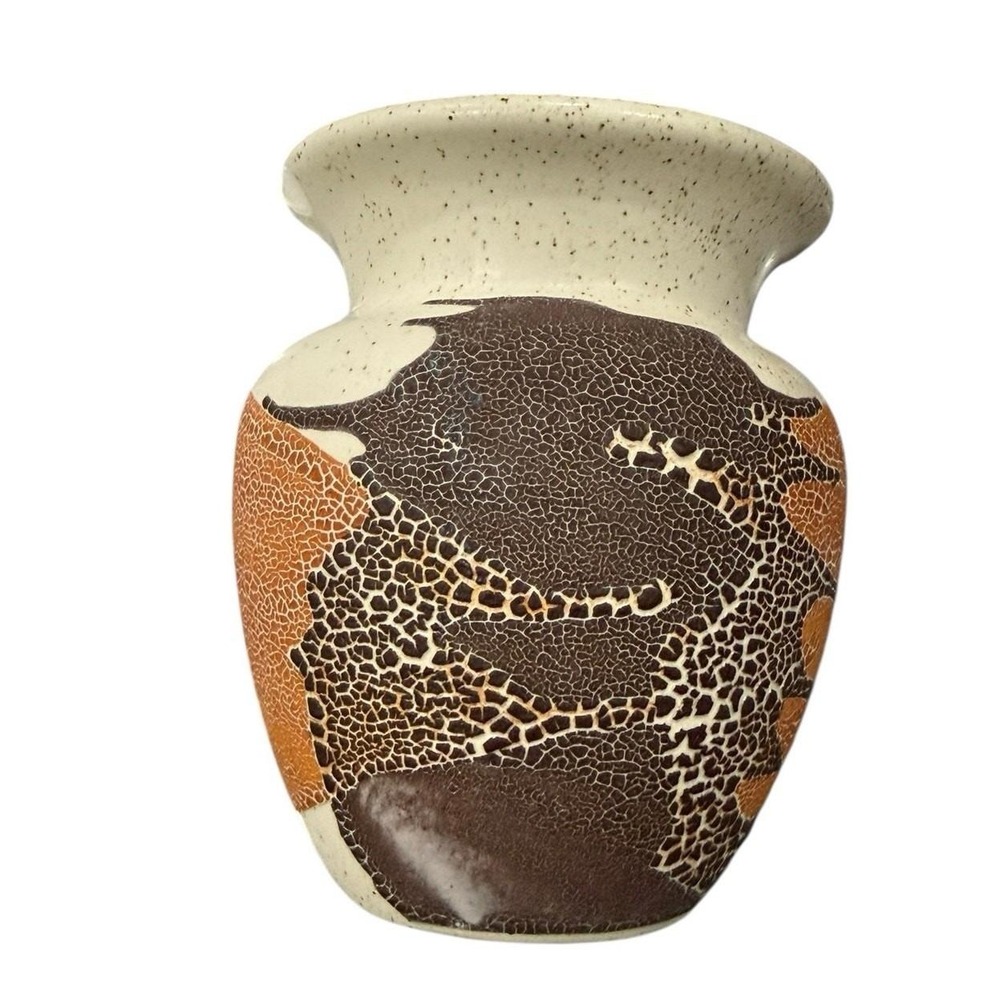 Royal Haeger Earth Wrap Vase Lava Glaze Ceramic MCM Vintage Textured 6"‎ - Picture 3 of 13